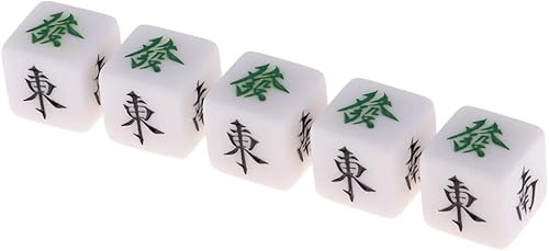 Harilla Juego de 22 accesorios Mahjong con 5 cubos de entretenimiento acrílicos