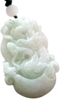 Jadeite Jade Chinese Zodiac Fortune Dragon Amulet Pendant