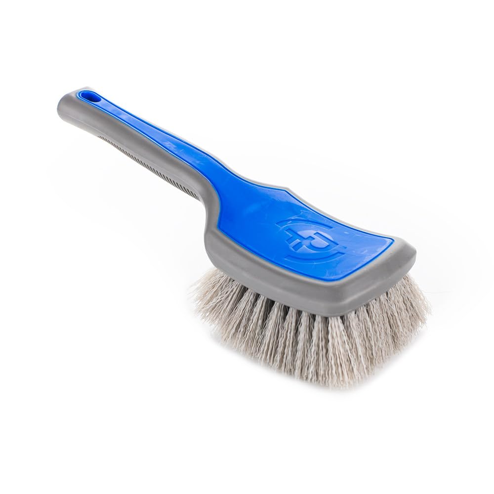 Detail Factory - ProGrip XL Tire Brush - Ergonomic ProGrip Handle - Stiff Synthetic Bristles to Cut Through Grime - Avalanche