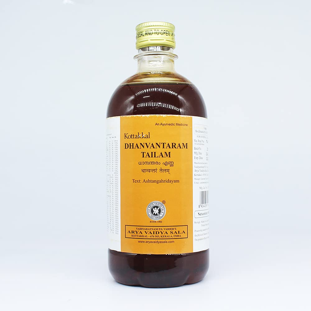 Dhanwantaram Tailam-500ML, (Pack Of 1), Of Arya Vaidya Sala Kottakkal and get Golden Oldie Herbs®, Sukanthi Pills-1gm