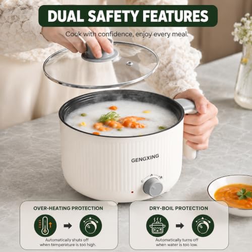 Image of Multipurpose Electric Kettle with Steamer 1.2L | Egg Boiler, Tea & Coffee Maker, Vegetable Steamer | Variable Temperature Control | Double Layer Insulated Body | Wide Mouth | 600W Fast Heating