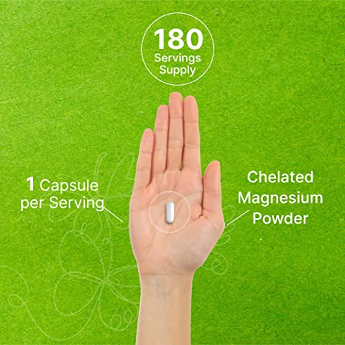 Magnesium Complex Supplement 500Mg, 180 Capsules, 5 In 1 Formula, Magnesium Glycinate And Malate, Citrate, Aspartate & Gluconate, Chelated For Absorption, Supports Muscle, Joint Health & Relaxation #TOP3