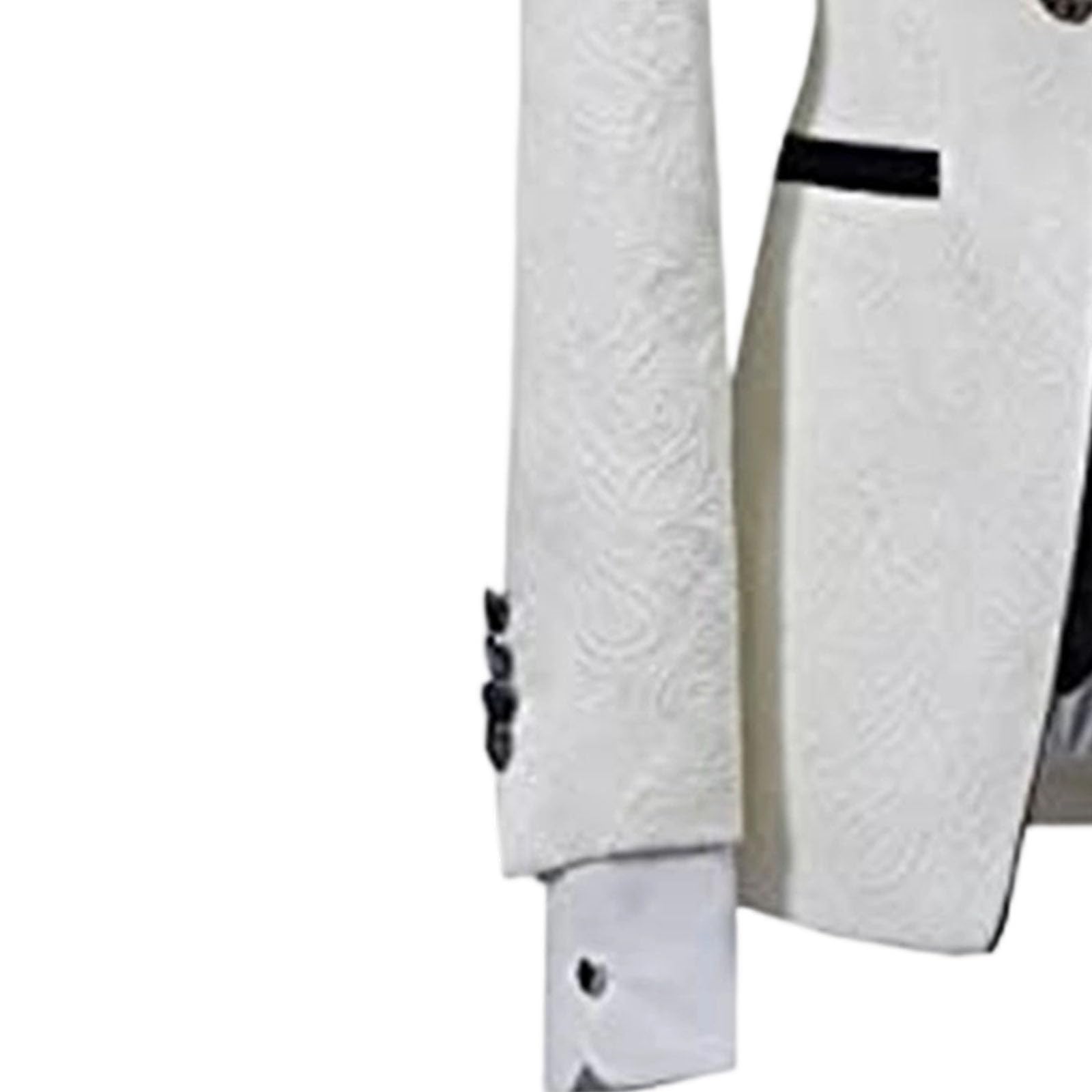 Męski 3-częściowy garnitur na ślub żakardowy slim fit 3-częściowy garnitur żakardowy kołnierz smoking spodnie i kamizelka