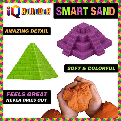 Iq Builder | Sensory Toys | Creative Educational Art Play Sand For Boys And Girls Ages 3 4 5 6 7 8 9 10 Year Old + | Fun Moldable Synthetic Beach Sand Kit For Children | Best Toy Gift For Kids #TOP1