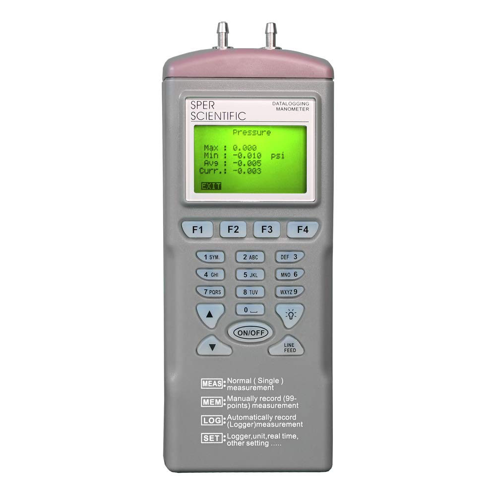 Sper Scientific Datalogging Manometer, 15 psi, Standard
