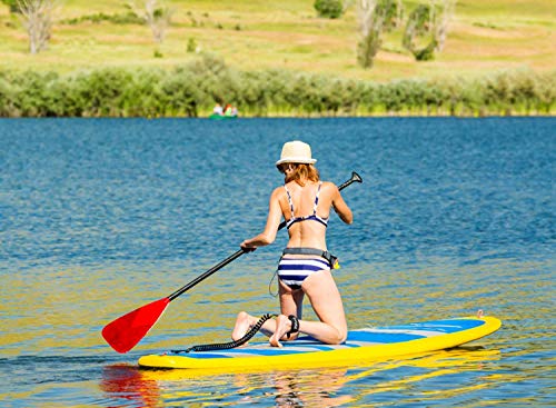 Unigear Premium Sup Leash 10' Coiled Stand Up Paddle Board Surfboard Leash Stay On Board With Waterproof Phone Case/Wallet (Black) #TOP5