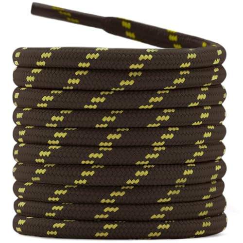 Image of DELELE 2 Pair Thick Round Climbing Shoelaces Hiking Shoe Laces Boot Laces