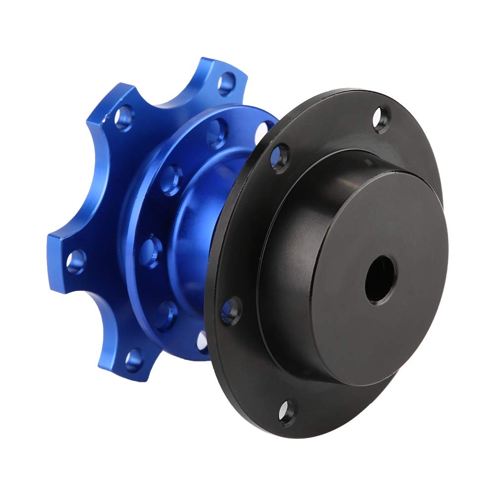 Universal Auto Lenkrad Schnellverschluss HUB Racing Adapter Snap Off Kit mit Schrauben Race/Rally/Motorsport(Blau)