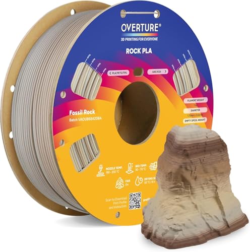 Filament OVERTURE PLA Brązowy Tęczowy Teksturowany (BROWN RAINBOW TEXTURED)