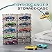 Marsui 100 Pcs 1/64 Scale Toy Cars Organizer Storage Case Clear Individual Toy Car Display Case1.4 x 1.4 x 3.5 Inches