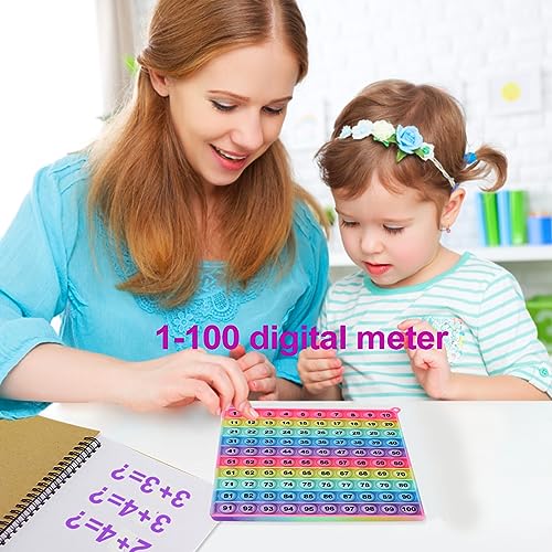 Image of Number Game P0PP Math Toy, Exercise Children's Logical Thinking, Relieve Stress, Fidget Game for Teachers to Create a Variety of Math Operations [1-100 Number Table]