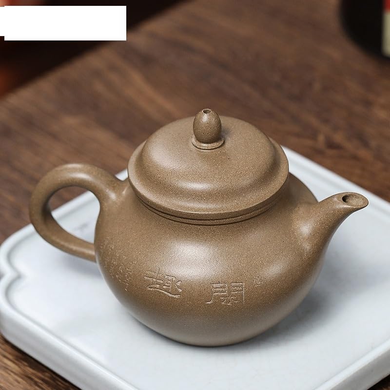 Théière en Argile Violette 240 ML, fabriquée à la Main, avec Filtre en Terre Crue et en minerai Brut. Service à thé Zisha. Théière, cafetière, infuseur à thé en Vrac.