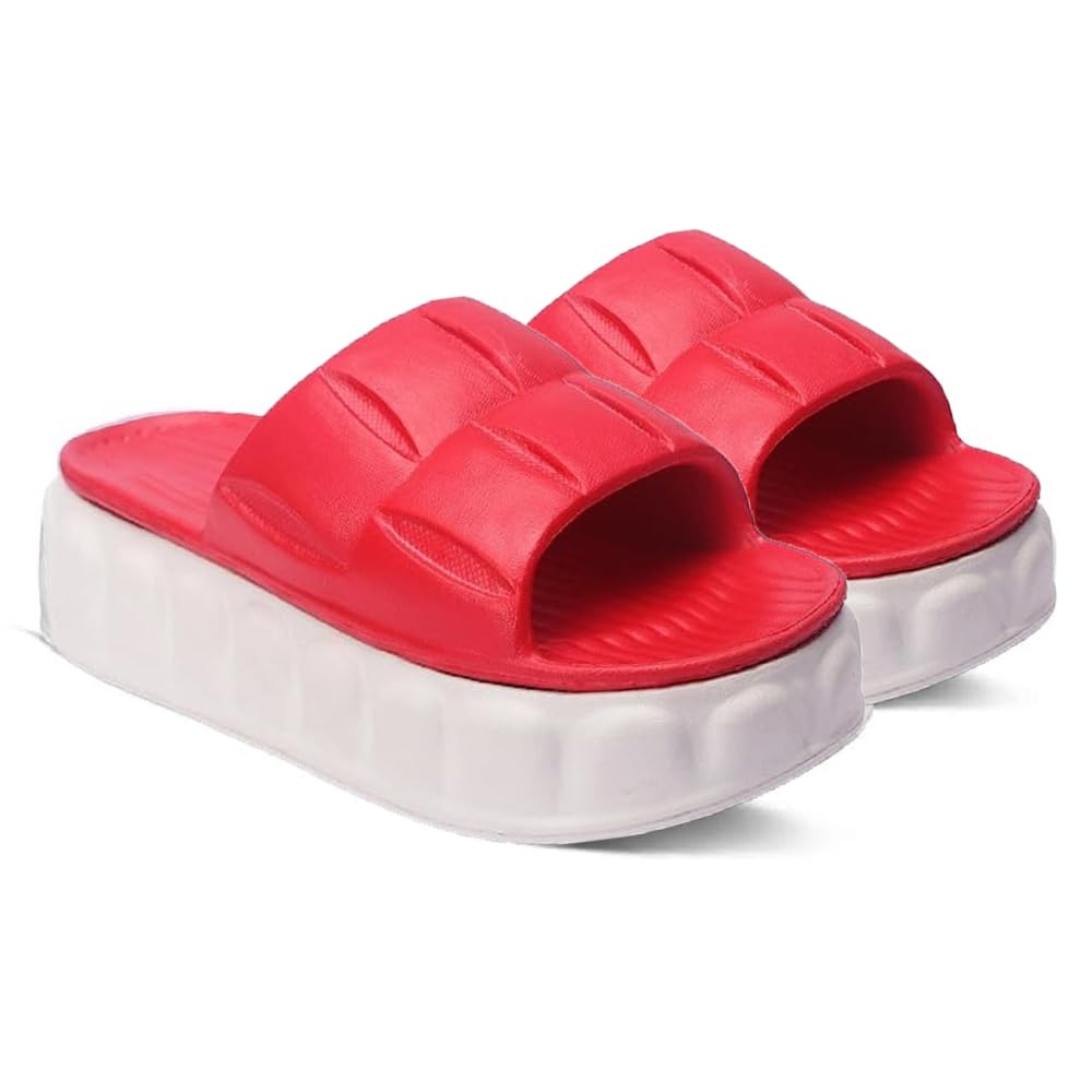 Eastern Club Slides for Women | Open Toe Indoor Outdoor Slippers for Girls (Red, 4) (B0D5DCBS6G) Amazon Price History, Amazon Price Tracker