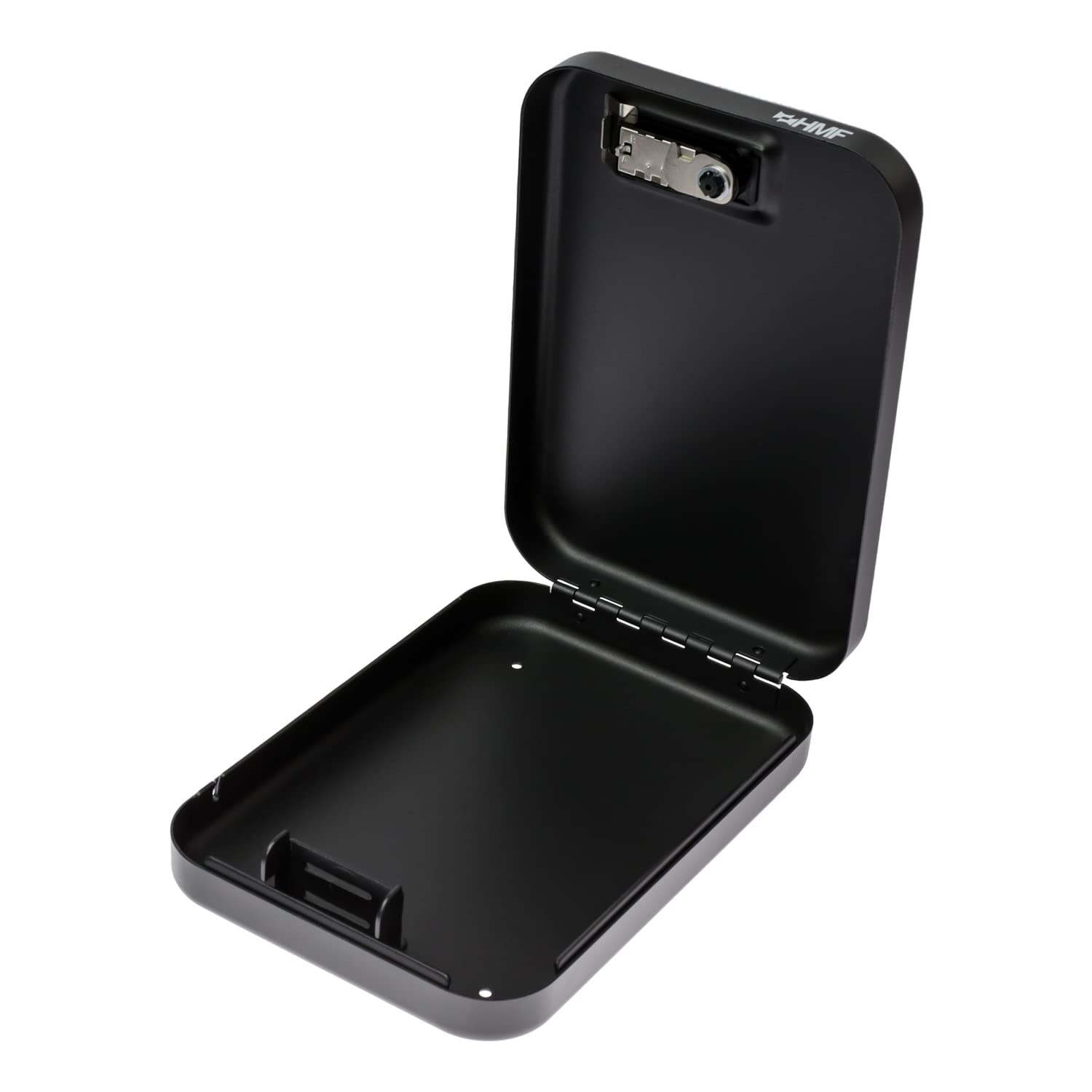 HMF 317-02 Caja de seguridad con cerradura de combinación, Caja portátil, cable de seguridad | 24 x 16,5 x 4,5 cm | Negro