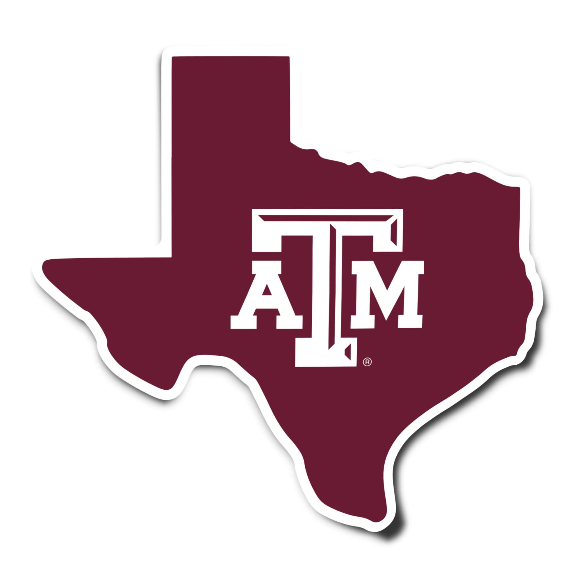 Calcomanía NCAA Texas A&M Aggies - Cromada Para Coche 5x3 Pulgadas Oficial