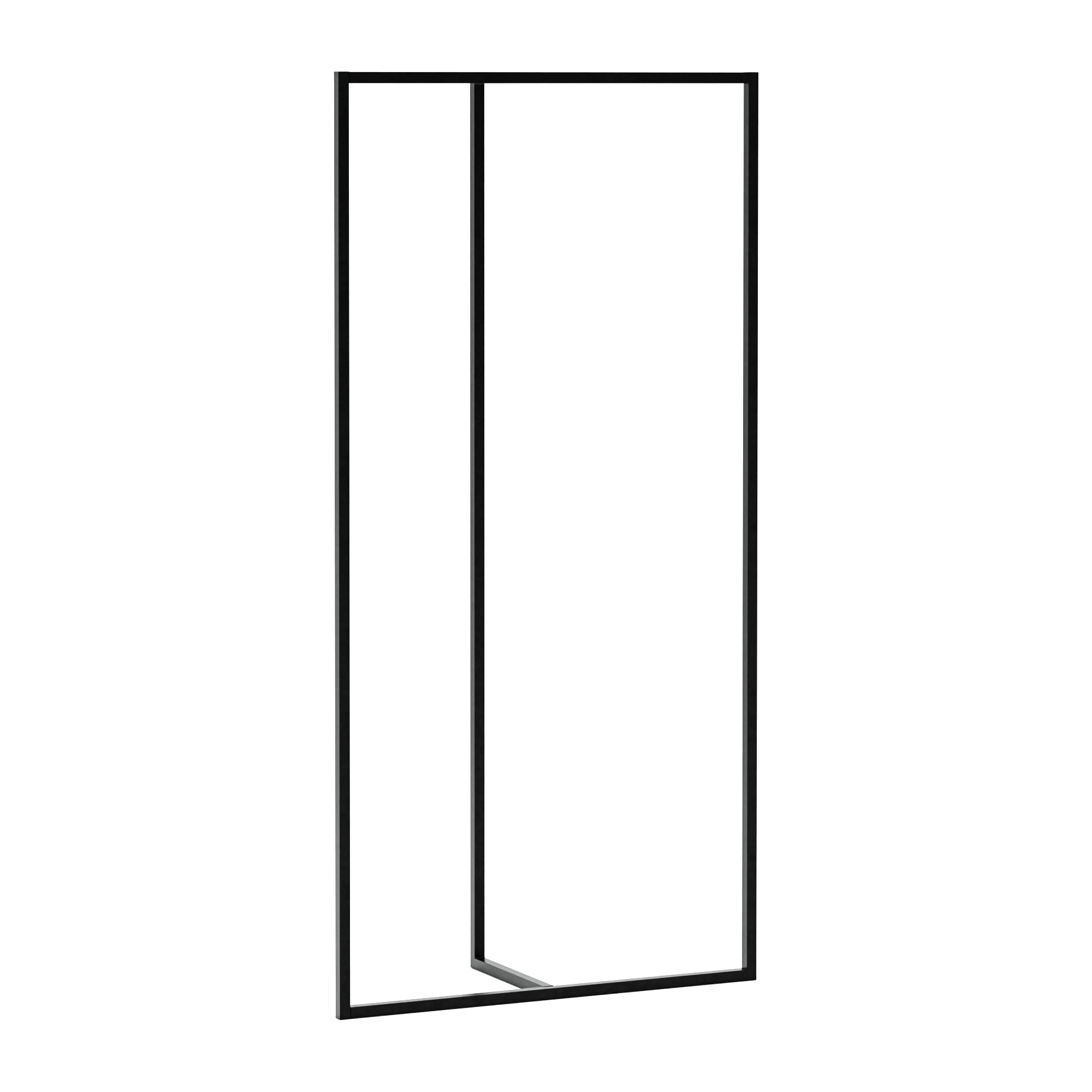[en.casa] Stand Appendiabiti con Barra Porta Abiti Telaio a T Organizzatore Guardaroba 160 x 80 x 32 cm Acciaio Nero