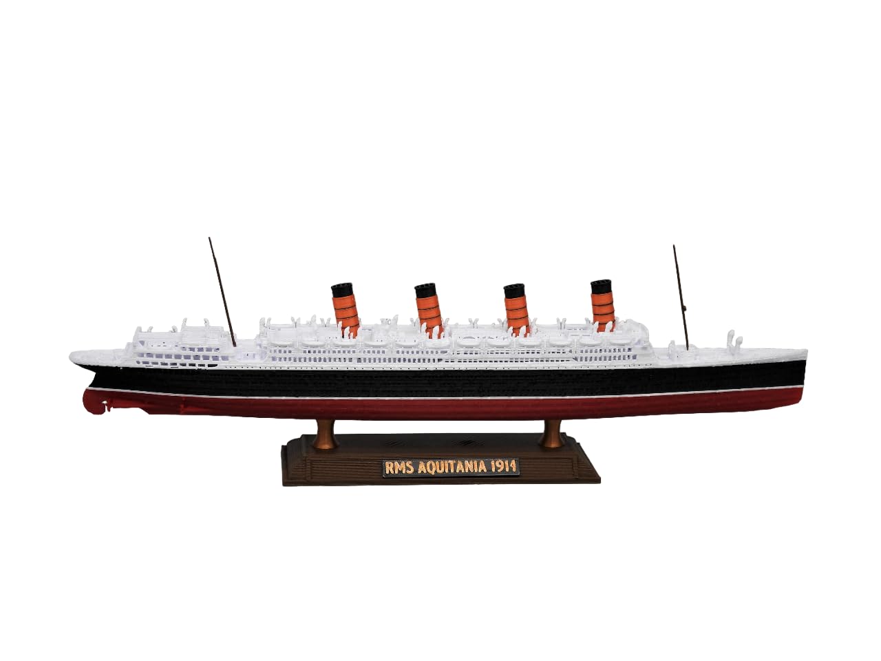 RMS Aquitania Model - Highly Detailed Replica Historically Accurate No Assembly Required - 1 Foot in Length (Model with Stand)