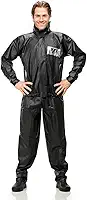 Capa de Chuva Pantaneiro 2700 PVC Com Gola, Capa de Chuva Esportiva, Conjunto Impermeável Preto, Jaqueta e Calça em PVC, para Motociclismo e Atividades ao Ar Livre