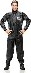 Capa de Chuva Pantaneiro 2700 PVC Com Gola, Capa de Chuva Esportiva, Conjunto Impermeável Preto, Jaqueta e Calça em PVC, para Motociclismo e Atividades ao Ar Livre