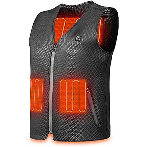 Clheatky Heated Vest, USB Electric Heated Jacket with 4 Heating Zones 3 Temperature, Lightweight Washable Body Warmer Heating Vest for Outdoor Motorcycle Skiing Cycling Hunting Camping(NO POWER BANK) Cover