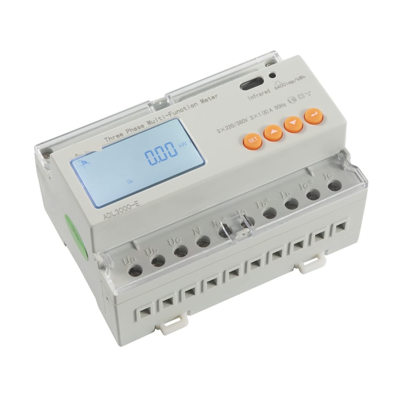 Contatore Energia Elettrica, DTSD1352 Contatore Kwh trifase su guida Din/Contatore di potenza Smart RS485 trifase/Contatore di energia bidirezionale trifase, Facile da Installare(DTSD1352 5A)