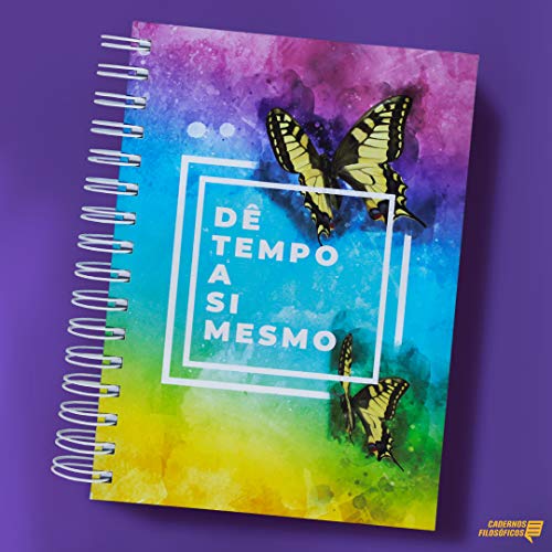 Caderno Borboletas Capa Dura e Toque Aveludado 125 folhas