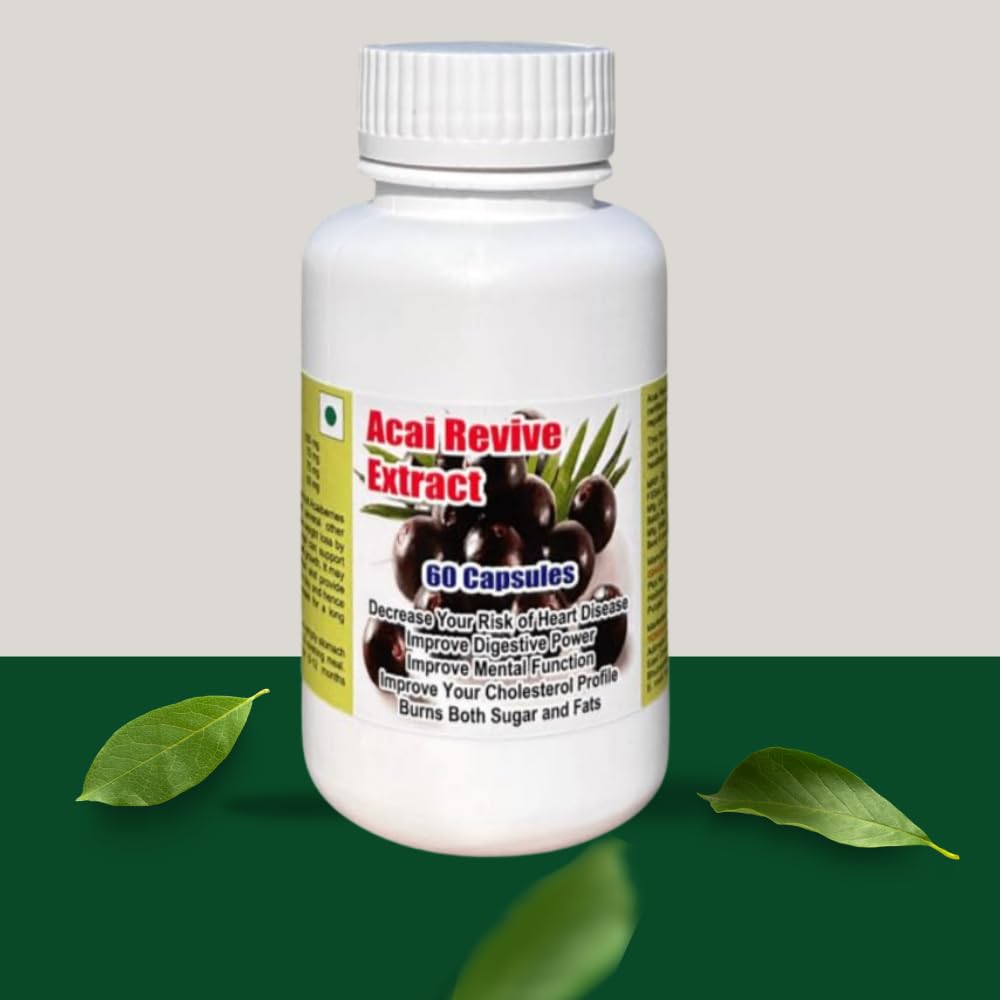 ACAI REVIVE EXTRACT CAPSULES - 60 CAPSULES (GET 1 BOTTLE ACAI REVIVE EXTRACT 50ML DROPS FREE)