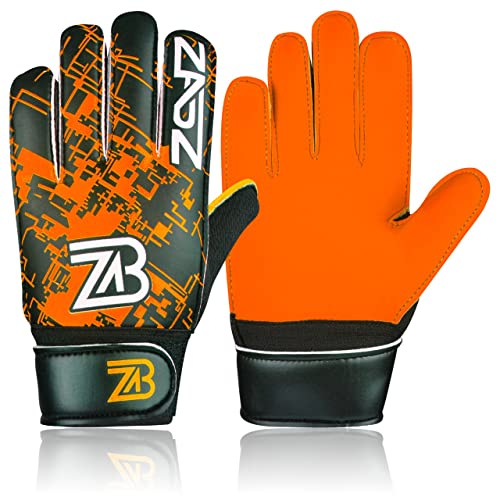 Gants de gardien de but football ZABZ orange pour les entraînements en club et matchs le week-end