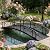 JSUN7 Metal Garden Bridge 8FT - Garden Bridges for Outdoors, Garden Bridge with Safety Guardrails, Decorative Footbridge Outdoor Bridge for Garden, Pond, Creek, Stream, Backyard, Black