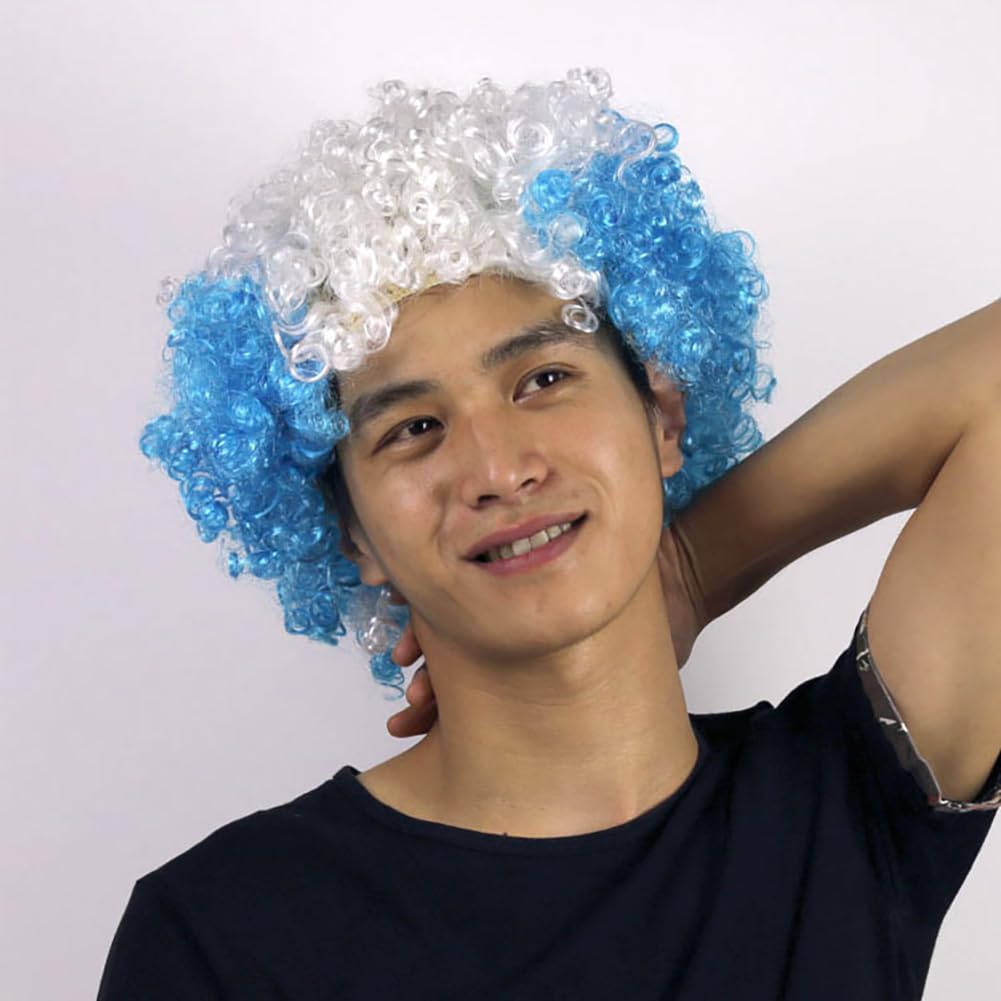 Atvscay Colorful Wigs for Men and Women, 2026 World Cup Costume Accessories, Merchandise (MX)