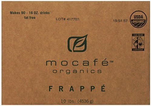 MOCAFE Organics Dominican Mocha (No Coffee) Frappe, 10-Pound Box by Mocafe