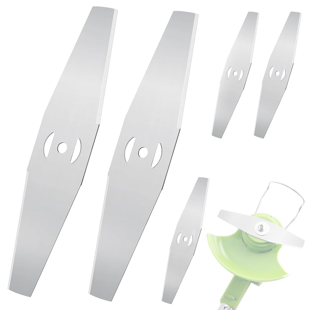 HASTHIP® 5Pcs Metal Lawn Mower Saw Blades, 8 inches Replacement Stainless Steel Mower Blades Straight-Edge Mower Blades for Most Lawnmowers-image-37