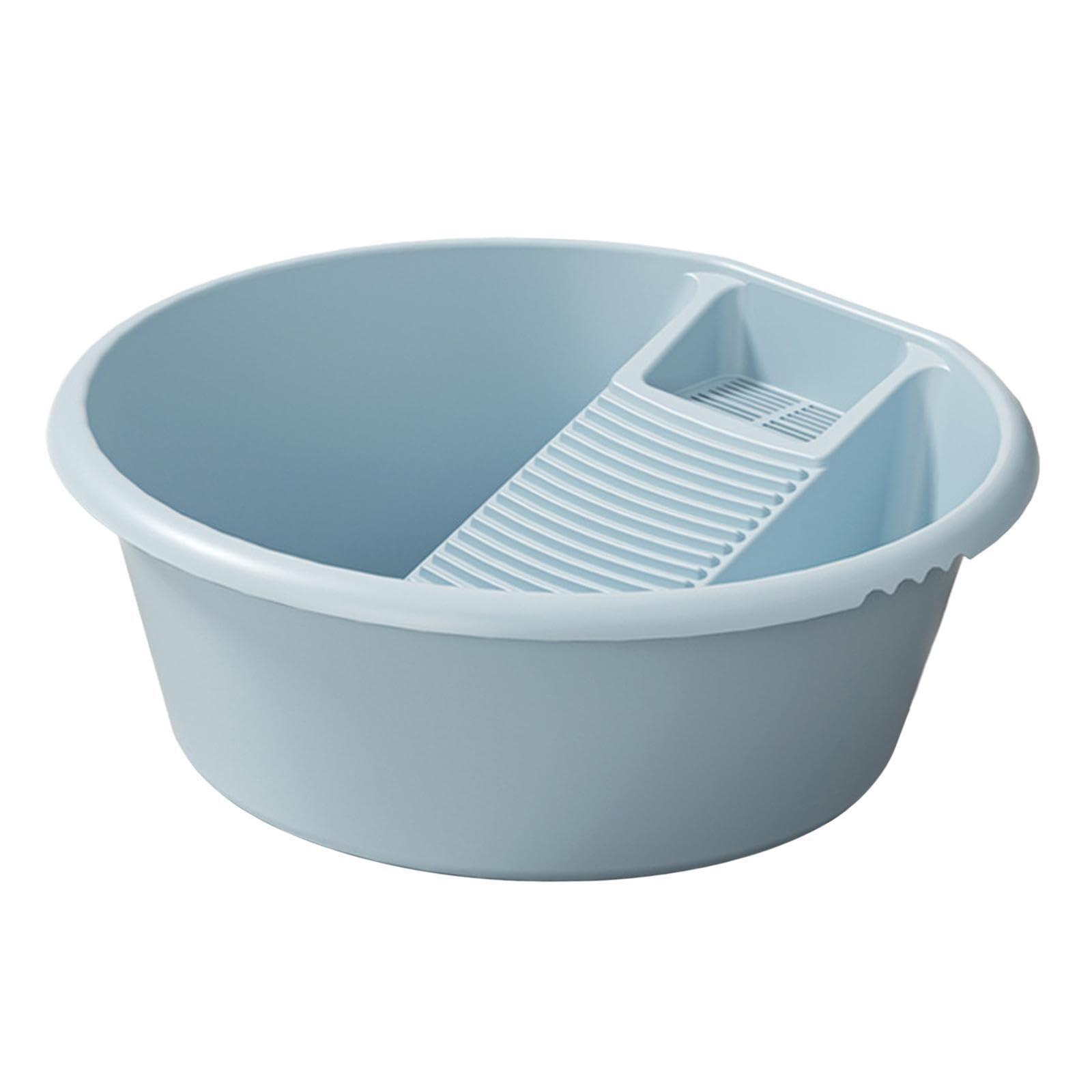 YIXANNX Streamlined Laundry Basin With Built-In Washboard For Effortless Manual Washing At Home Baby Clothes Washing Washboard Basin Manual Cleaning, Blue, 18.50x18.89x7.48 inch