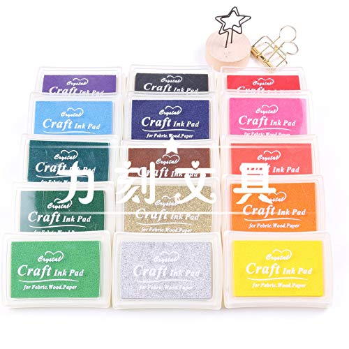 Zwbfu Almofada de tinta artesanal DIY Stamp Inkpad para crianças adultas para carimbos de borracha d