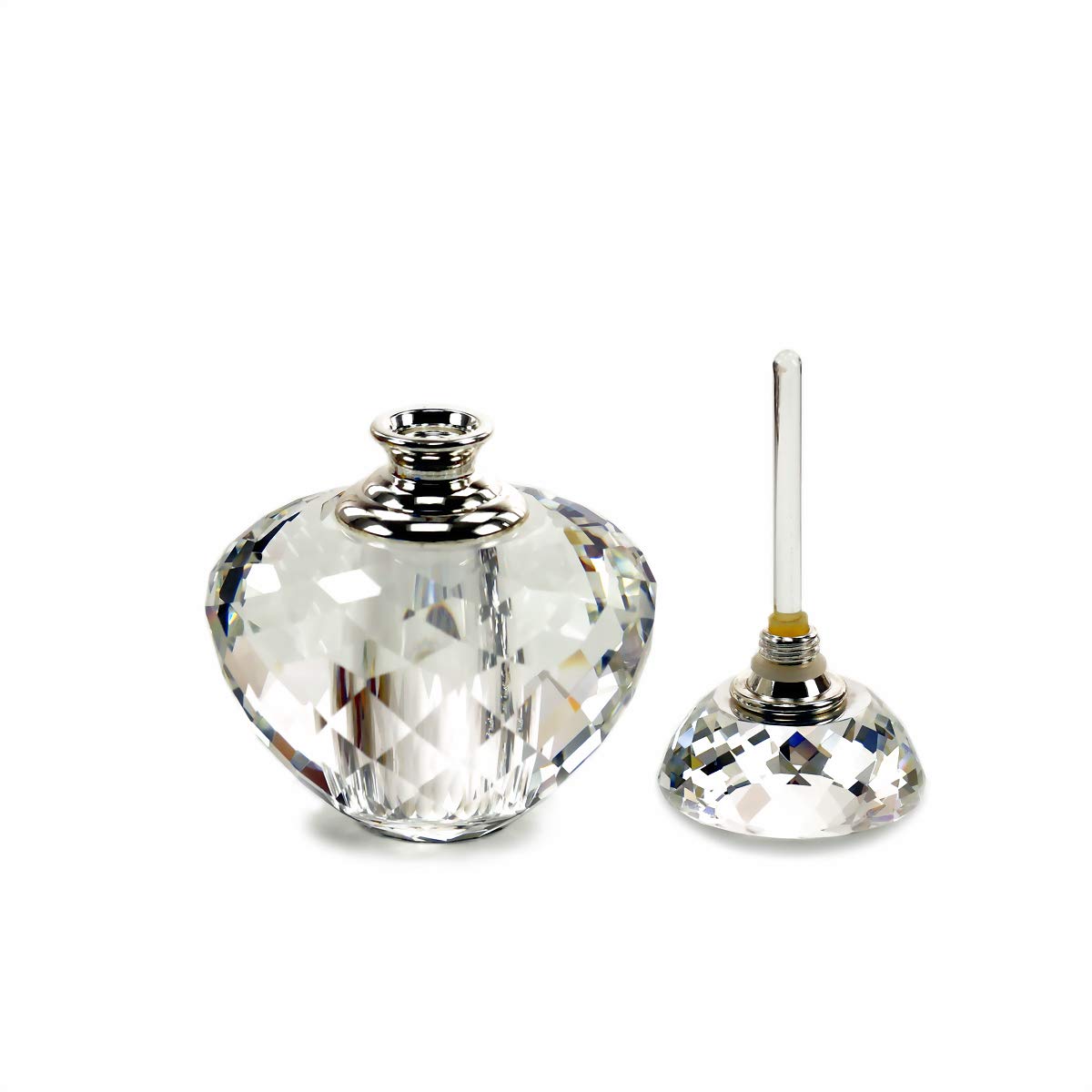 KECHU Parfümflasche, extrem transparent, leer, nachfüllbar, Glas, 12 ml
