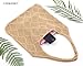 COOKOOKY Crochet Beach Tote bag Summer Beach Bag for Women Aesthetic Mesh Tote Bag Hippie Bag Knit Bag (D-Khaki, Medium)