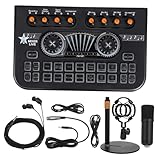 DOITOOL Mesa De Sonido para DJ Mezclador De Línea Estéreo Mezclador De Música para Mini Tarjeta De Sonido Color