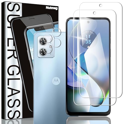 Nutmeg�y2���{2���zMOTO G64 5G �p�� �K���X�t�B���� 2�� + MOTO G64 5G �p�� �J�����t�B���� 2���y���{���Ɏq�f�ސ��zMOTO G64 5G/Moto G64y 5G �p�� �t�B���� ���g���[�� G64/���g���[�� G64