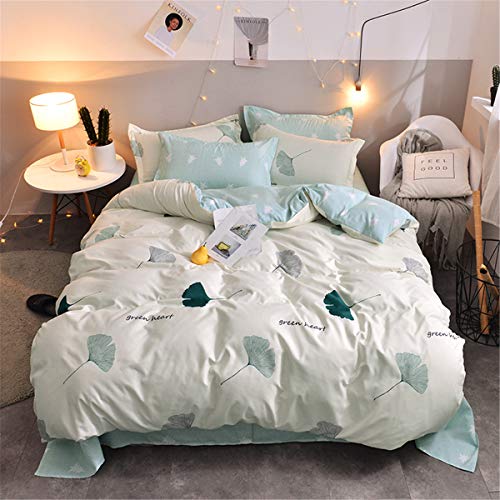 FANSU Parure de Lit Housse de Couette 4 pcs Microfibre Home Chambre à Coucher Drap de lit Ensemble Taies d'oreiller Hypoallergique Élégant Classique...