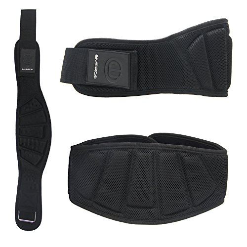 Emerge Weightlifting Belt for Lower Back Support for Powerlifting, Weight Lifting, Strength Training, Deadlift for Men and Women | Durable Padded Nylon with Adjustable Velcro Fitness