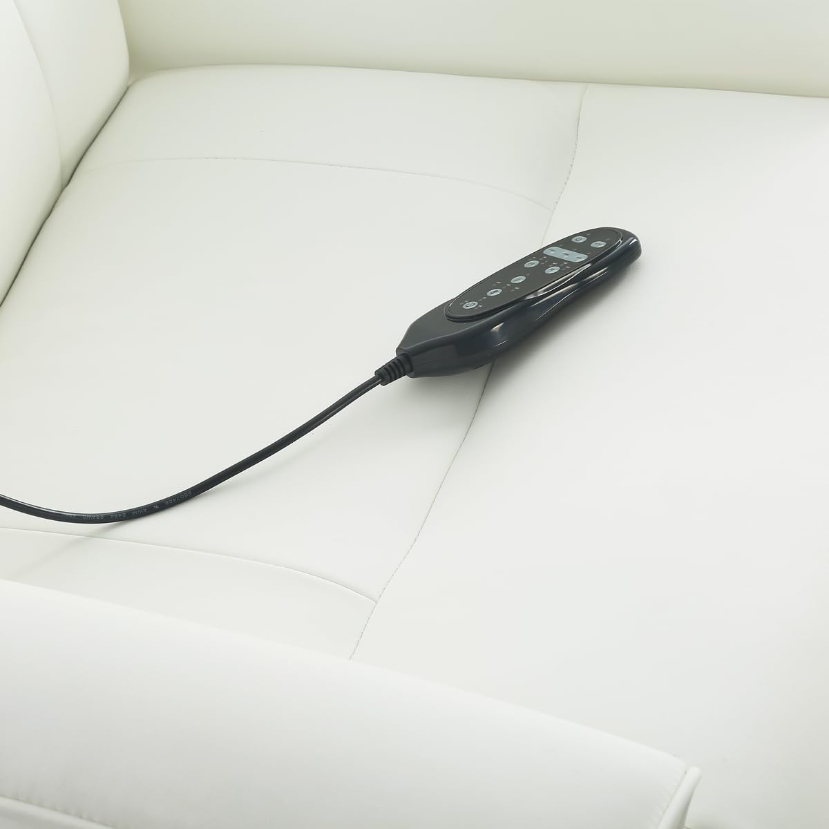 Produce Shop Fauteuil de Massage Relaxant et Chauffant avec Repose-Pieds Myron - Blanc