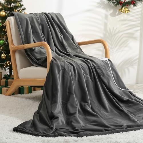 Elektrische Heizdecke Flanell Große 150 * 200cm, Wärmedecke mit 4...