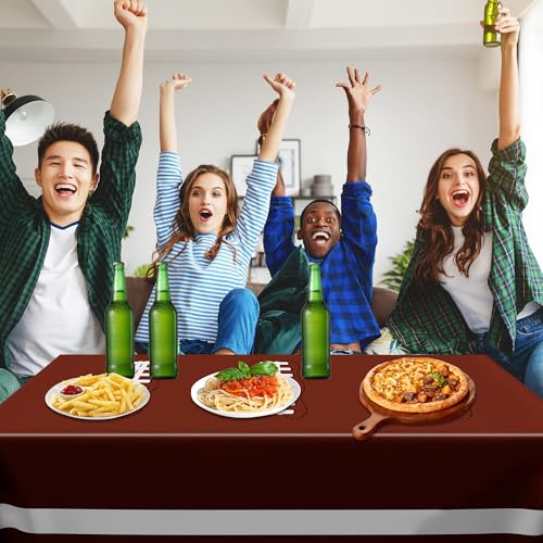 QZYL Football Party Decorations 2025, Disposable Football Tablecloth, 2 PCS Brown Green Decoration Runner, Game Day Theme Table Cloth, Plastic Table Cover for Game Day Touchdown Party Supplies - Image 7