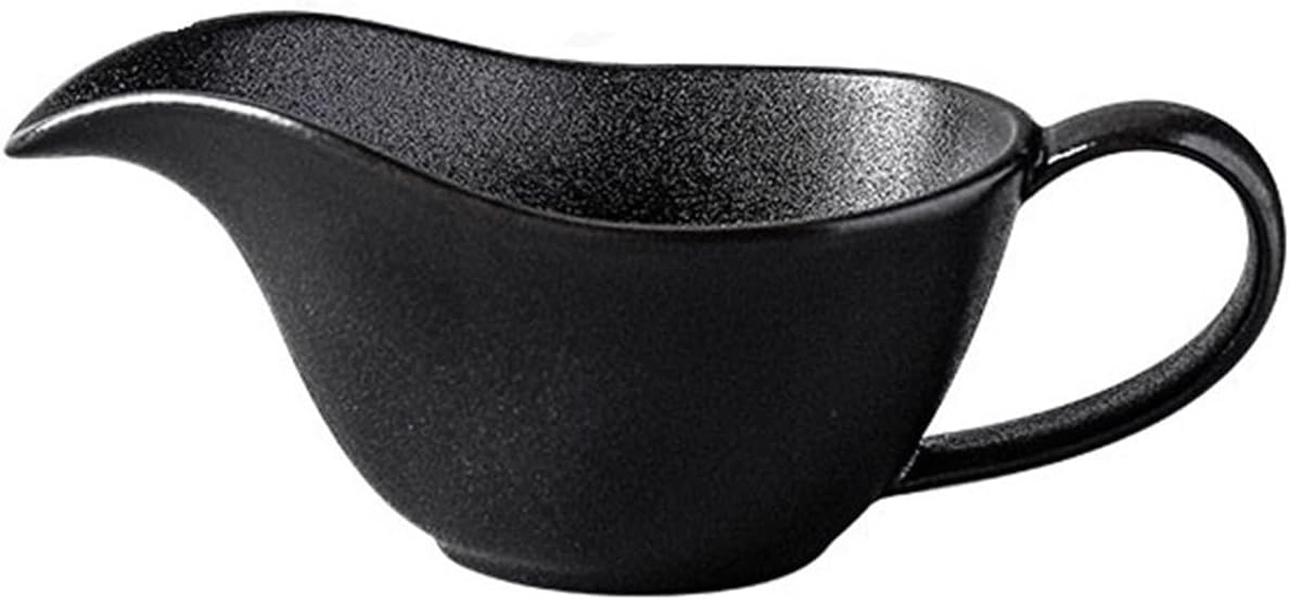 Gravy Boat High-grade Ceramic Western Food Juice Hopper Sauce Dish Coffee With Milk Cup Tableware Boat Juice Cup Sauce Bowl Gravy Boat Stands(White)