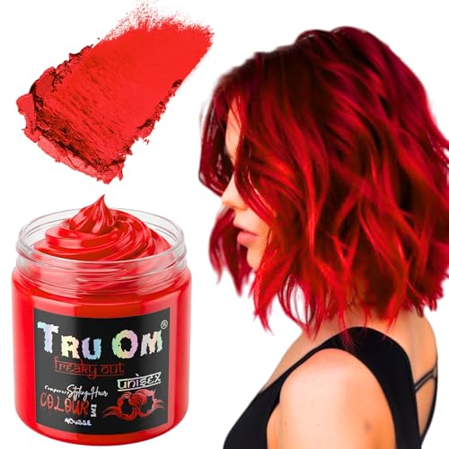 Image of Temporay Hair Color Wax | Metallic Shine | For Men & Women | DIY Instant Hair Color | Temporay Color 1 Day 1 Wash | No Ammonia, Bleach & Damage | Hot Red - 100 gram