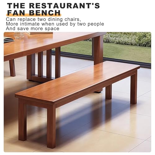 Banco de madera maciza interior para mesa de cocina y pasillo alargado 7