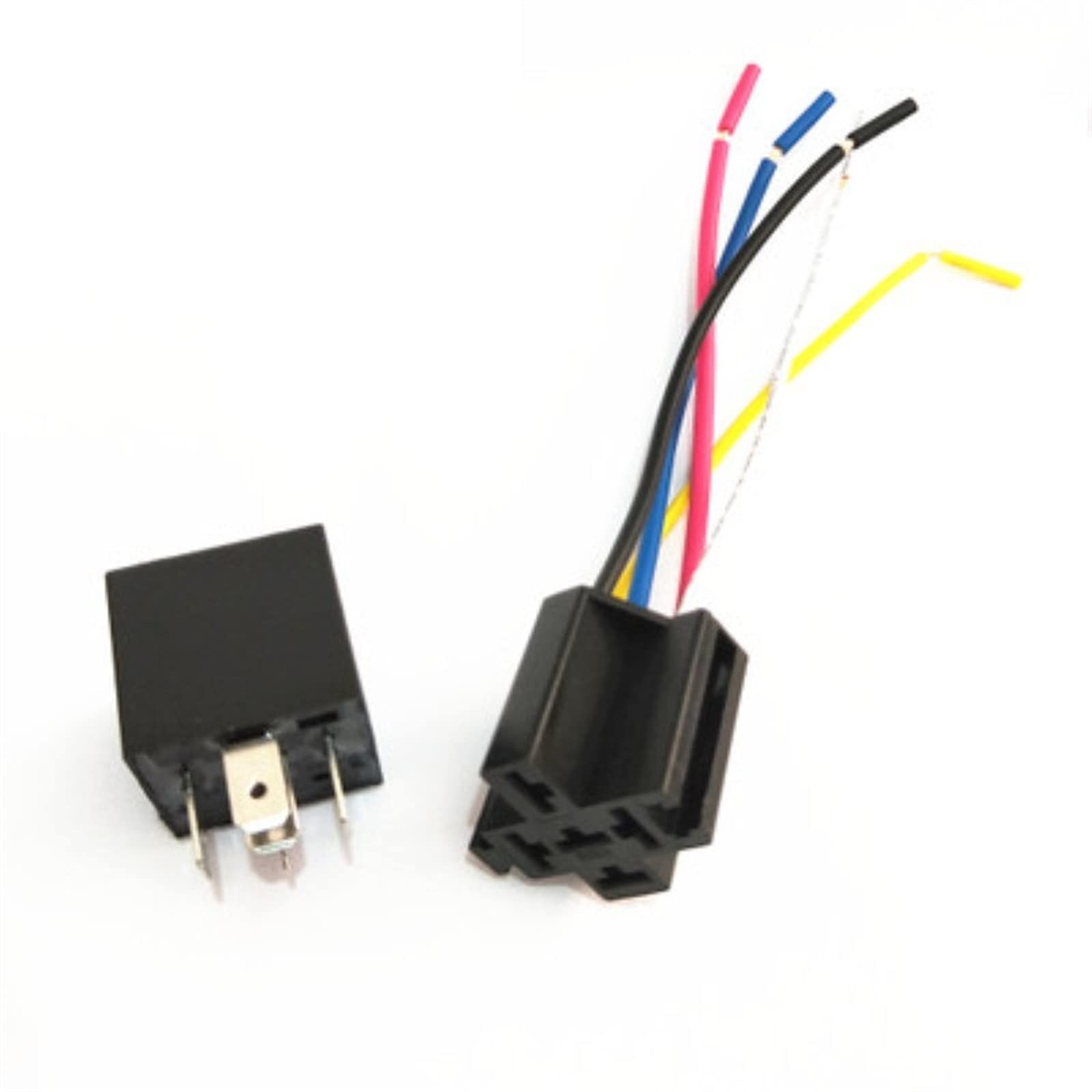 GJZIFGFWQ 5sets 12V car Alarm Special 40A Relay JD1914 with Cable Socket(12v)