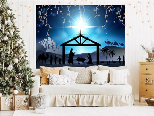Alltten 8x6FTChristmas Backdrop Nativity Scene Backdrop Nativity Banner Christmas Party Decoration F229 by Alltten - Image 4