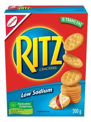 Ritz Low Sodium Crackers 0 Trans Fat 200g from Canada Pack of 7