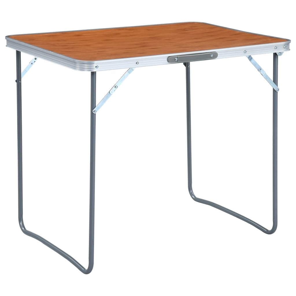 Artykuły sportowe - rekreacja na świeżym powietrzu - meble kempingowe i turystyczne - składany stół kempingowy z metalową ramą 80 x 60 cm